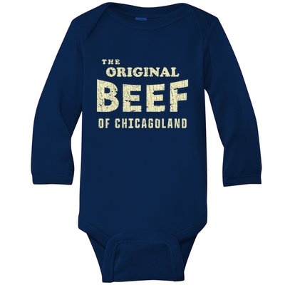 Vintage The Original Beef Of Chicagoland Baby Long Sleeve Bodysuit