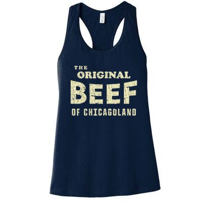 Vintage The Original Beef Of Chicagoland Women's Racerback Tank