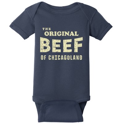 Vintage The Original Beef Of Chicagoland Baby Bodysuit