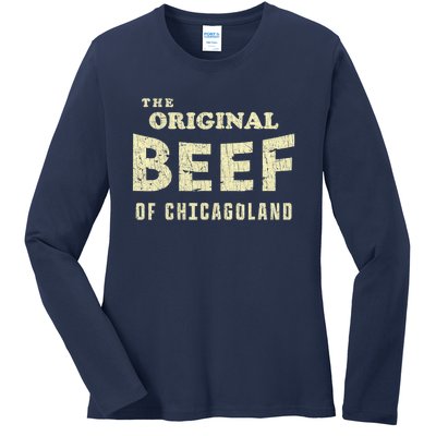 Vintage The Original Beef Of Chicagoland Ladies Long Sleeve Shirt