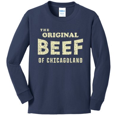 Vintage The Original Beef Of Chicagoland Kids Long Sleeve Shirt