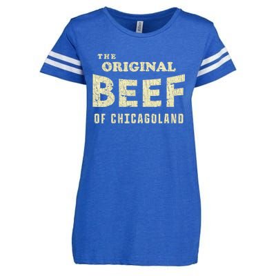 Vintage The Original Beef Of Chicagoland Enza Ladies Jersey Football T-Shirt