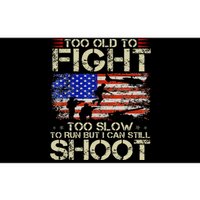 Vintage Too Old To Fight Too Slow To Run Veteran Bumper Sticker