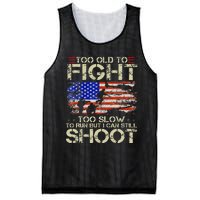 Vintage Too Old To Fight Too Slow To Run Veteran Mesh Reversible Basketball Jersey Tank