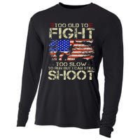 Vintage Too Old To Fight Too Slow To Run Veteran Cooling Performance Long Sleeve Crew