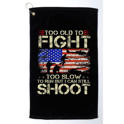 Vintage Too Old To Fight Too Slow To Run Veteran Platinum Collection Golf Towel