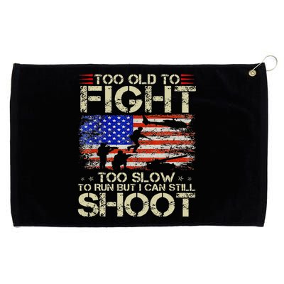 Vintage Too Old To Fight Too Slow To Run Veteran Grommeted Golf Towel