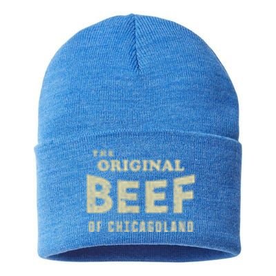 Vintage The Original Beef Of Chicagoland 2017 Tee Sustainable Knit Beanie