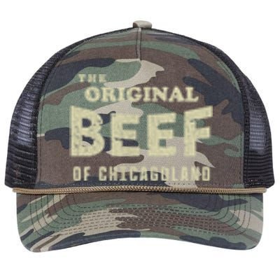 Vintage The Original Beef Of Chicagoland 2017 Tee Retro Rope Trucker Hat Cap