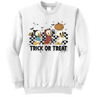 Vintage Trick Or Treat Three Ducks Halloween Funny Duck Spooky Season Sweatshirt