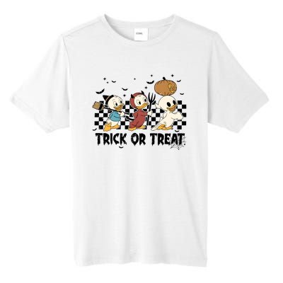 Vintage Trick Or Treat Three Ducks Halloween Funny Duck Spooky Season Tall Fusion ChromaSoft Performance T-Shirt