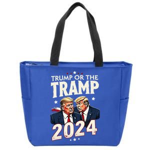 Vote Trump Or The Tramp 2024 Zip Tote Bag