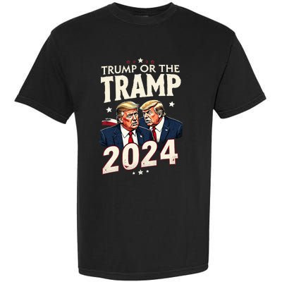 Vote Trump Or The Tramp 2024 Funny Election Vance Garment-Dyed Heavyweight T-Shirt