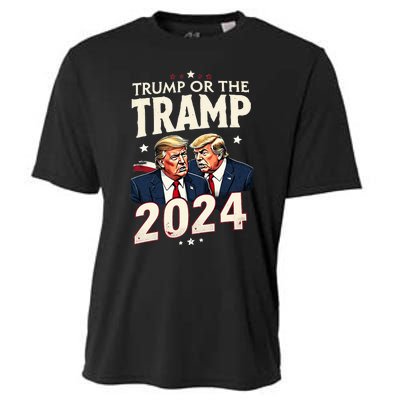 Vote Trump Or The Tramp 2024 Funny Election Vance Cooling Performance Crew T-Shirt