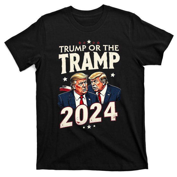 Vote Trump Or The Tramp 2024 Funny Election Vance T-Shirt