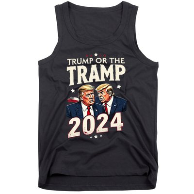 Vote Trump Or The Tramp 2024 Funny Election Vance Tank Top