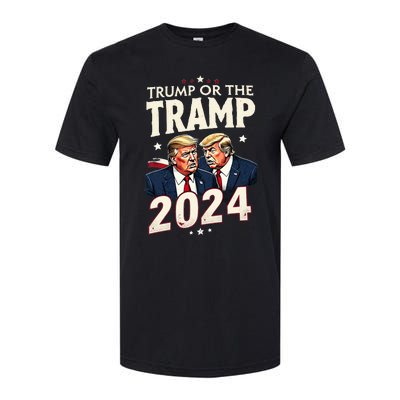 Vote Trump Or The Tramp 2024 Funny Election Vance Softstyle CVC T-Shirt