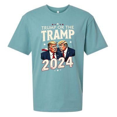 Vote Trump Or The Tramp 2024 Funny Election Vance Sueded Cloud Jersey T-Shirt