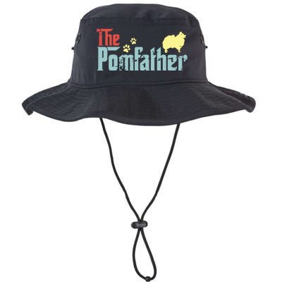 Vintage The Pomfather Happy Fathers Day Pomeranian Lover Legacy Cool Fit Booney Bucket Hat