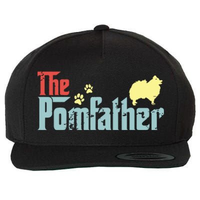 Vintage The Pomfather Happy Fathers Day Pomeranian Lover Wool Snapback Cap