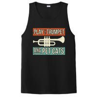 Vintage Trumpet Player Design Cat Lover Trumpeter I Pet Cats PosiCharge Competitor Tank