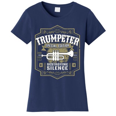 Vintage Trumpet Player Retro Graphic Trumpeter Women's T-Shirt