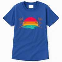 Vintage Tropical Palm Trees Sunset Sunrise Tall T-Shirt