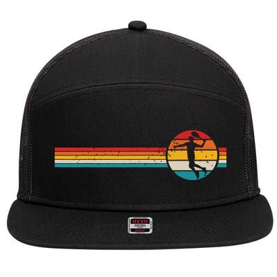 Vintage Tennis Player Sports Retro Tennis 7 Panel Mesh Trucker Snapback Hat