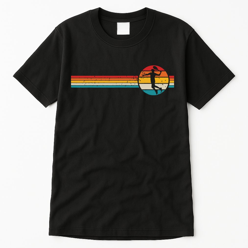 Vintage Tennis Player Sports Retro Tennis Tall T-Shirt