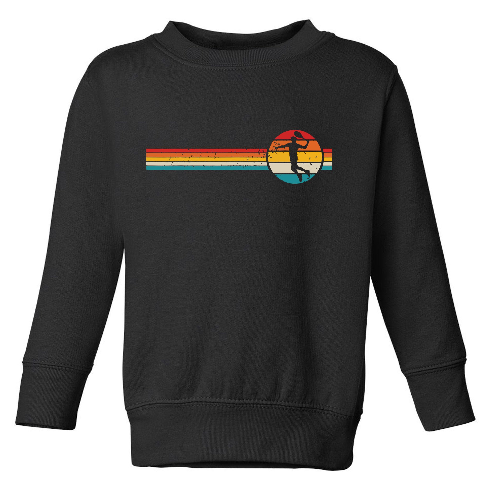 Vintage Tennis Player Sports Retro Tennis Toddler Sweatshirt