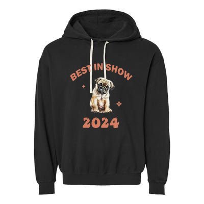 Vito The Pug Best In Show 2024 Garment-Dyed Fleece Hoodie