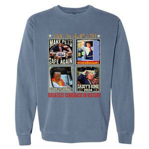 Victory Trump President 2024 Greatest Comeback Inauguration Garment-Dyed Sweatshirt