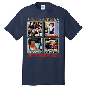 Victory Trump President 2024 Greatest Comeback Inauguration Tall T-Shirt