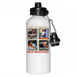 Victory Trump President 2024 Greatest Comeback Inauguration Aluminum Water Bottle 