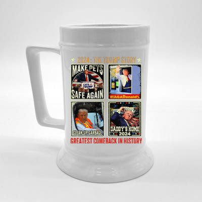 Victory Trump President 2024 Greatest Comeback Inauguration Beer Stein