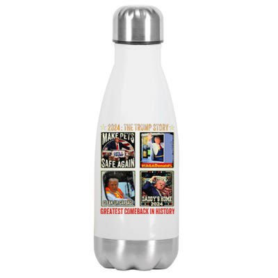 Victory Trump President 2024 Greatest Comeback Inauguration Stainless Steel Insulated Water Bottle