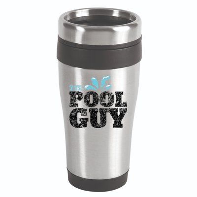 Vintage The Pool Guy Funny Swimming 16oz Travel Tumbler