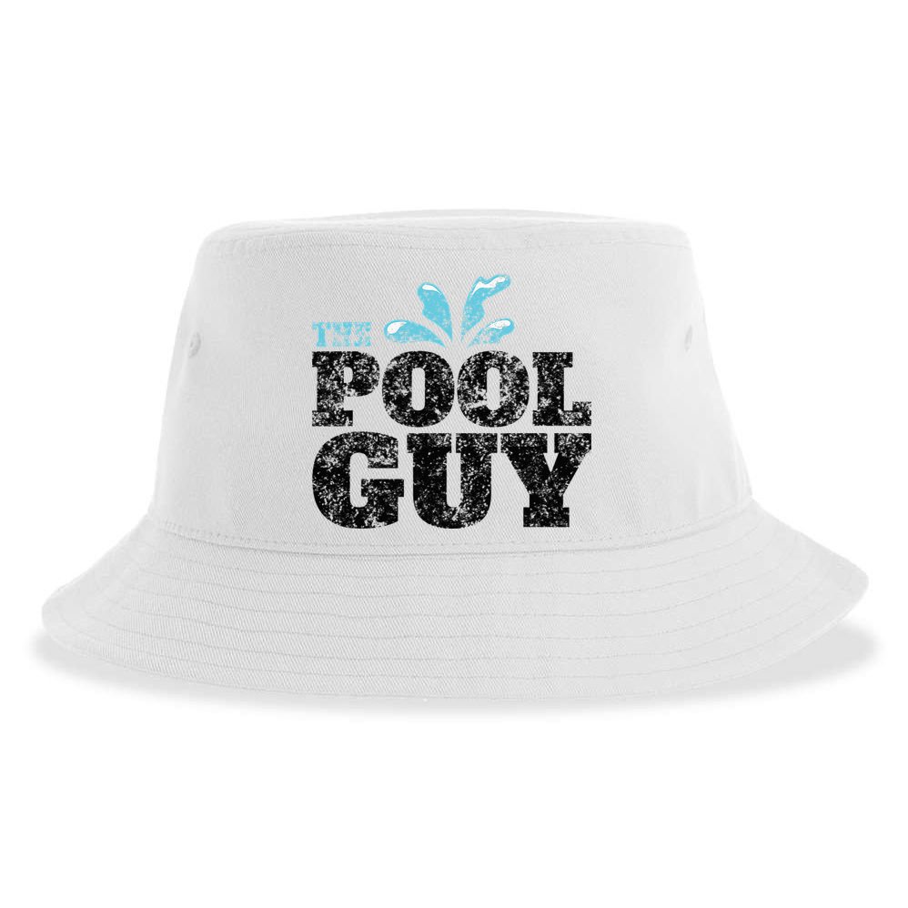 Vintage The Pool Guy Funny Swimming Sustainable Bucket Hat