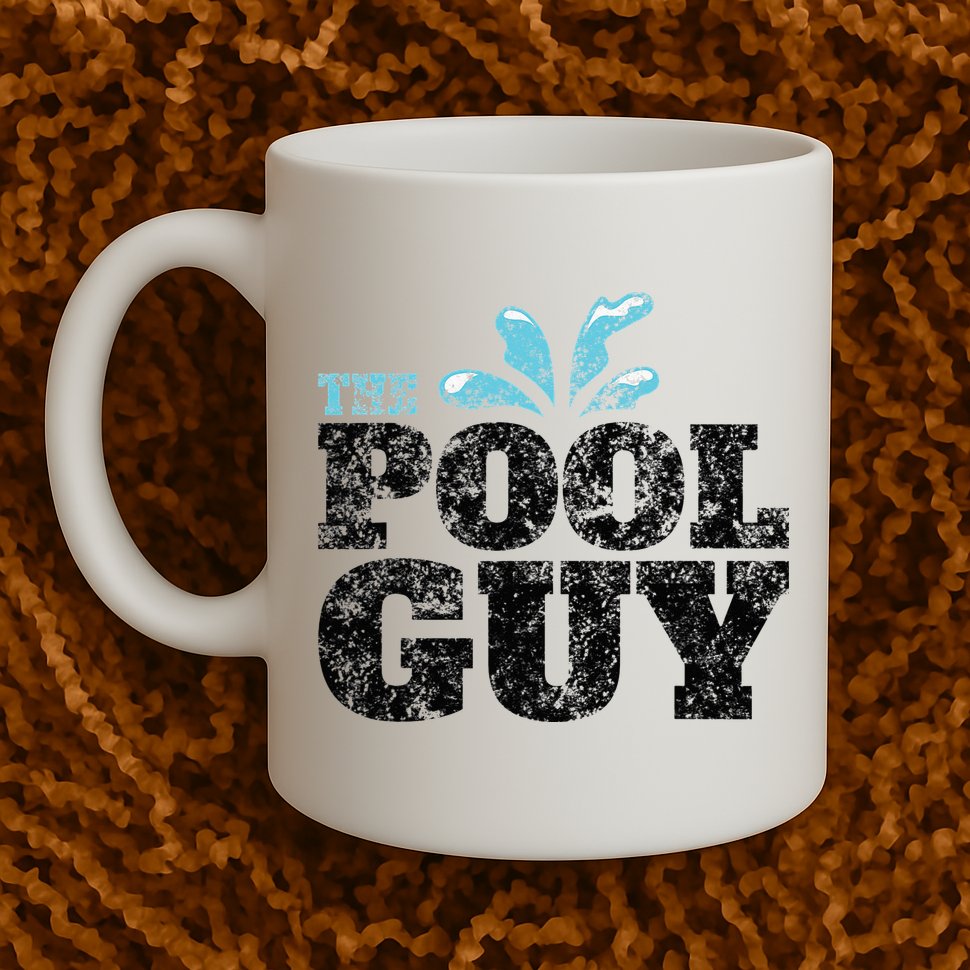 Vintage The Pool Guy Funny Swimming Mug