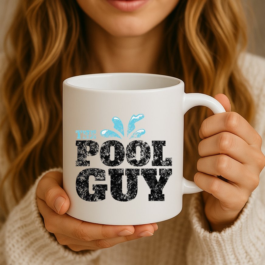Vintage The Pool Guy Funny Swimming Mug