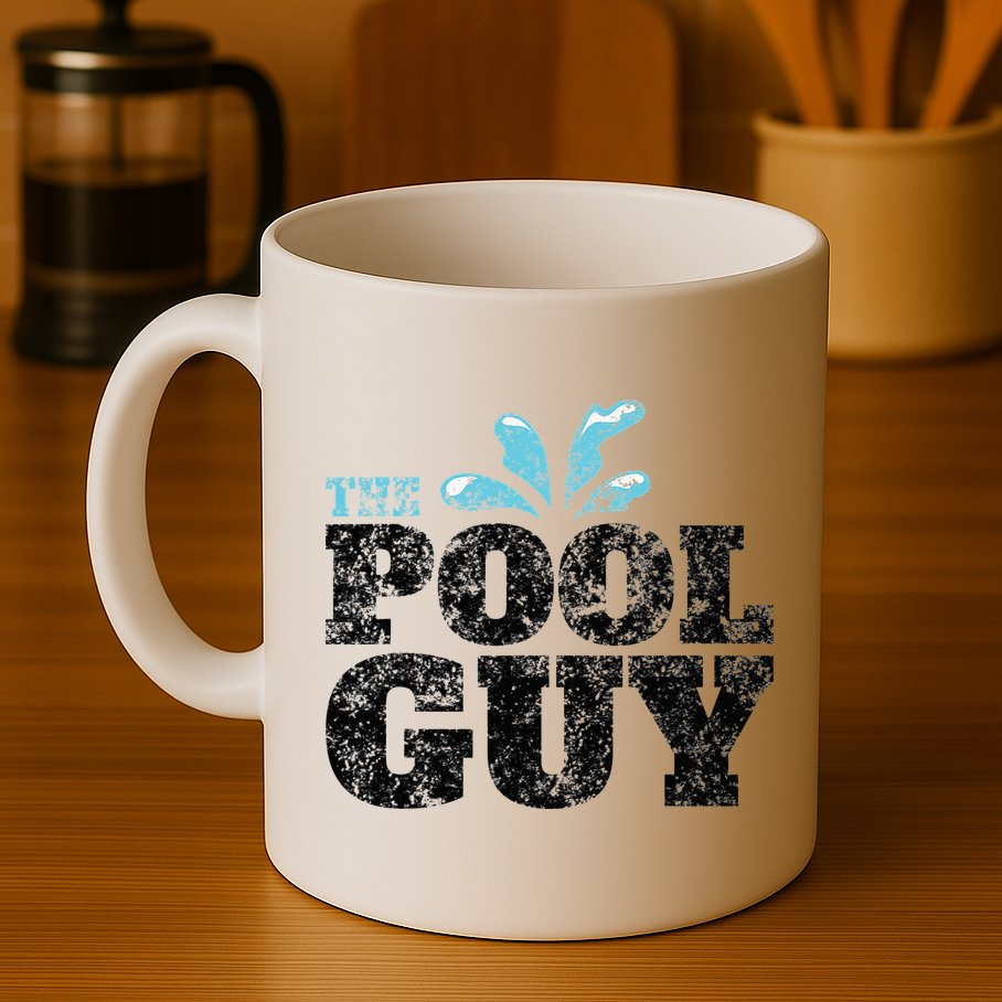 Vintage The Pool Guy Funny Swimming Mug