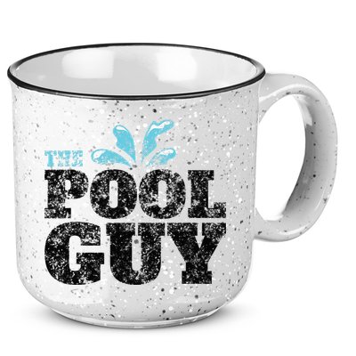 Vintage The Pool Guy Funny Swimming 15oz Campfire Ceramic Mug