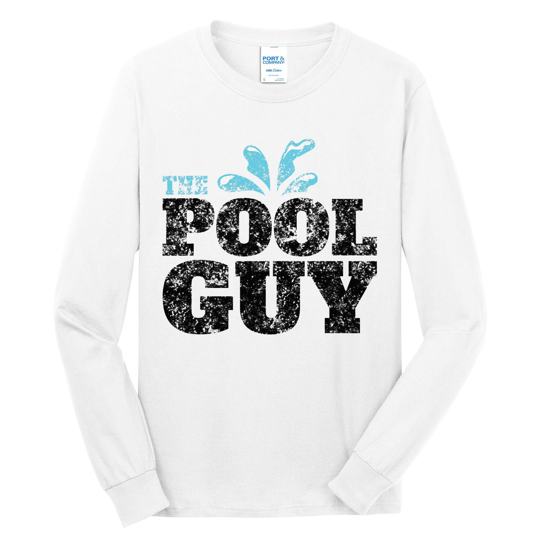 Vintage The Pool Guy Funny Swimming Tall Long Sleeve T-Shirt
