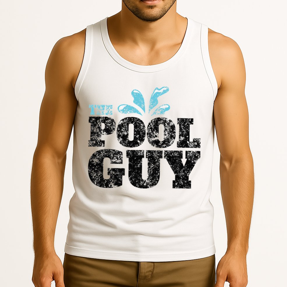 Vintage The Pool Guy Funny Swimming Tank Top