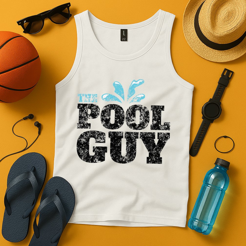 Vintage The Pool Guy Funny Swimming Tank Top