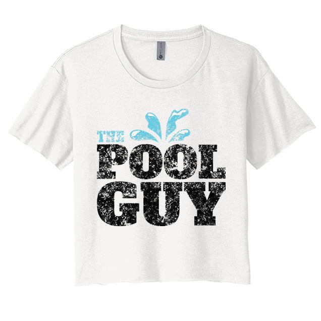 Vintage The Pool Guy Funny Swimming Crop Top