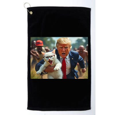 Vote Trump Pets For Trump Vote President Trump Holding Cat Gift Platinum Collection Golf Towel