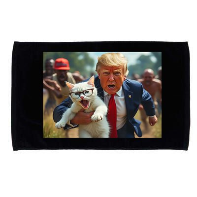 Vote Trump Pets For Trump Vote President Trump Holding Cat Gift Microfiber Hand Towel