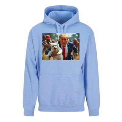 Vote Trump Pets For Trump Vote President Trump Holding Cat Gift Unisex Surf Hoodie