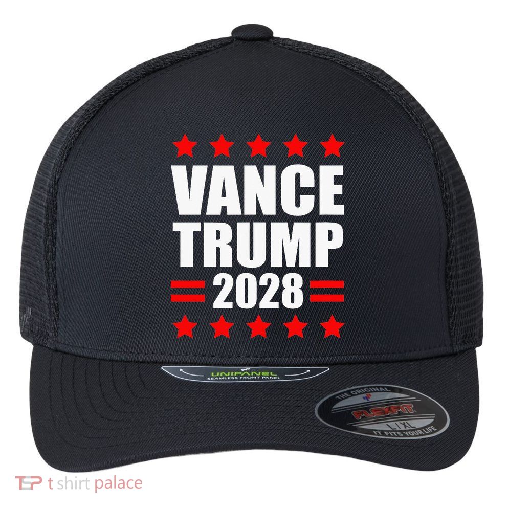 Vance Trump Presidential Election 2028 Political Flexfit Unipanel Trucker Cap